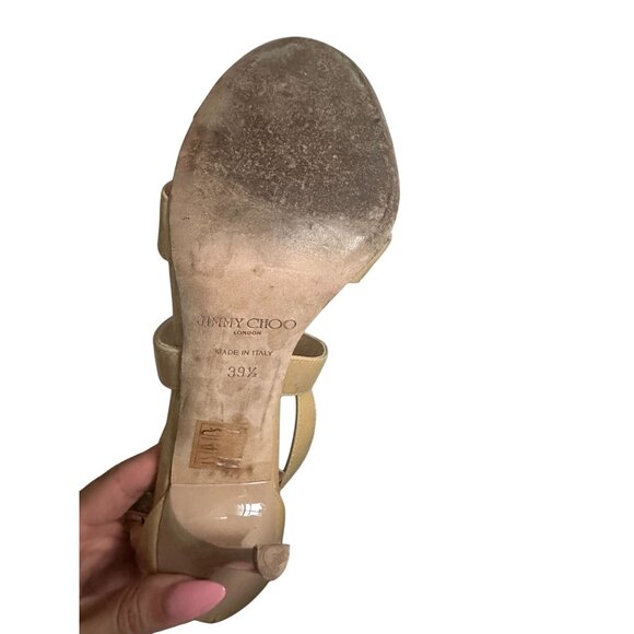 Jimmy Choo Beige Strappy Stilettos - Picture 6 of 9